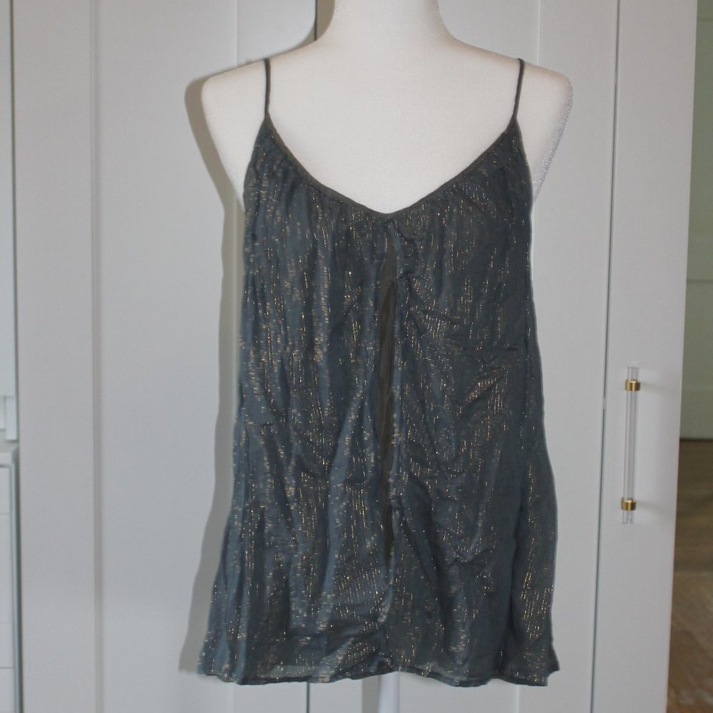 Saint Grace metallic striped top